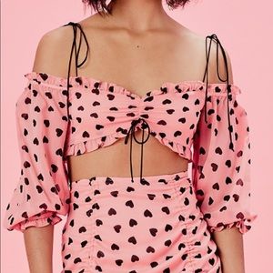 For Love and Lemons Dominique Crop Top